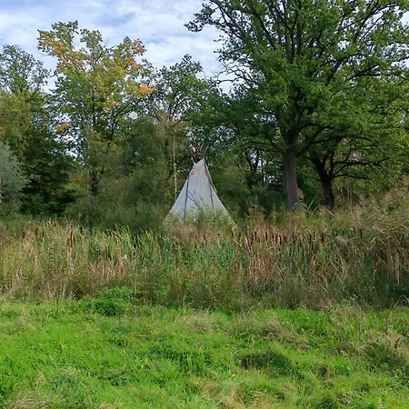 Rising Sun Tipi Met Vuur In De * Nederweert-Eind